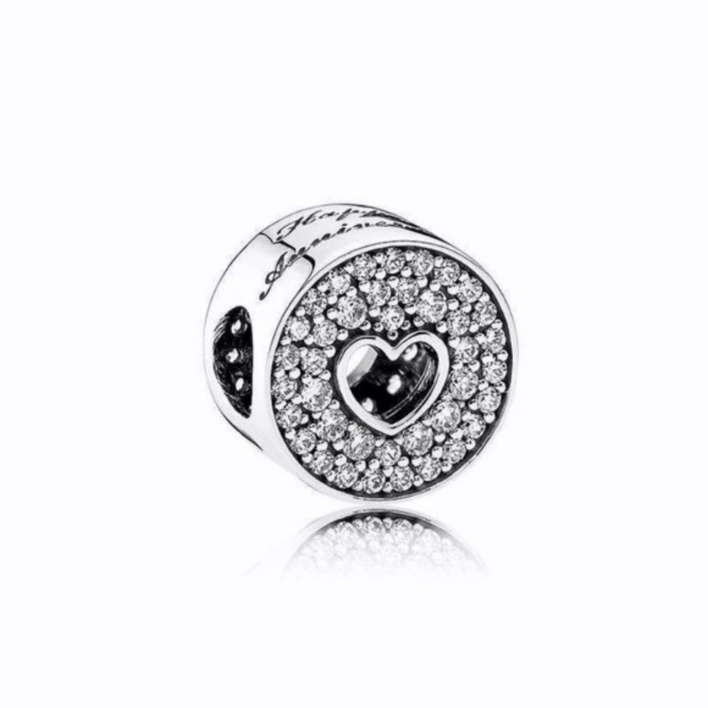 Pandora Pave and Heart Anniversary Charm